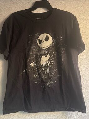Nightmare Before Christmas Jack Skellington Black Tee Shirt Large L Disney